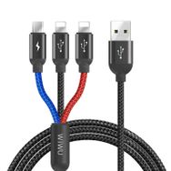 Wiwu YZ100 Dual Lightning+Micro Usb Kablo