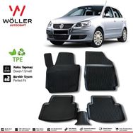 Wöller Volkswagen Polo 2002-2009 Arası Siyah 3D Havuzlu Paspas