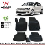 Wöller Volkswagen Polo 2010-2017 Arası Siyah 3D Havuzlu Paspas