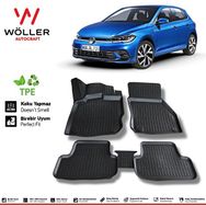 Wöller Volkswagen Polo 2021 Sonrası Uyumlu Siyah Havuzlu Paspas