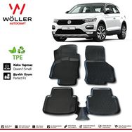 Wöller Volkswagen T Roc 2016 Sonrası Siyah 3D Havuzlu Paspas
