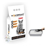 Wondersand 20 lt Beyaz Bentonit İnce Taneli Çiçek Kokulu Kedi Kumu