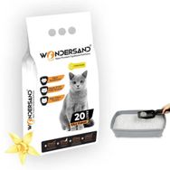 Wondersand Beyaz Bentonit İnce Tane Vanilya Kokulu Süper Topaklanan Premium 20 lt Kedi Kumu