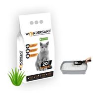 Wondersand Premium Beyaz Bentonit İnce Taneli Aloevera Kokulu Süper Topaklanan 20 lt Kedi Kumu