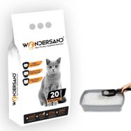 Wondersand Premium Kokusuz Beyaz Bentonit 20 lt Kalın Tane Kedi Kumu