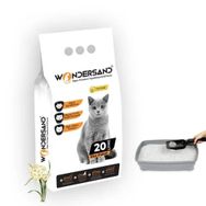 Wondersand Süper Premium 20 lt Beyaz Bentonit İnce Tane Fulya Kokulu Topaklanan Kedi Kumu