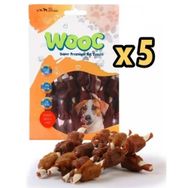 Wooc Tavuk Ördek ve Ciğer Sargılı 5x80 gr Köpek Ödül Maması