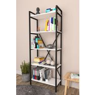 Wood House Beyaz Bahar 5 Raflı Kitaplık
