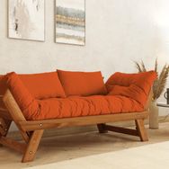 Woodesk Adalar CPT8172-210 Masif Tik Turuncu 2'li Kanepe