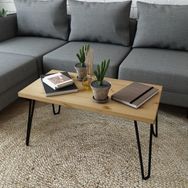 Woodesk CPT2859-80 Natural Tarz Masif Ağaç 80x40 cm Orta Sehpa