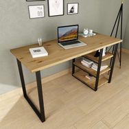 Woodesk CPT4610-140 Natural Elegant Masif Ağaç Çalışma Masası