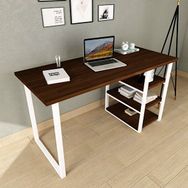 Woodesk CPT4618-140 75x140x60 cm Dizayn Masif Ağaç Ceviz Çalışma Masası