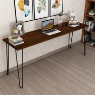 Woodesk CPT4621-180 Dekor Masif Ağaç Ceviz Renk 180x50 Çalışma Masası