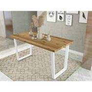 Woodesk CPT7297-140 Tuana Masif Natural Renk 140x70 Yemek Masası