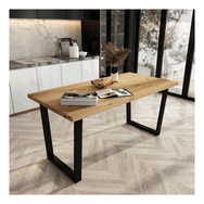 Woodesk CPT7668-140 Eylül Masif Natural Renk 140x70 Yemek Masası