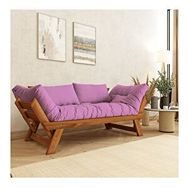 Woodesk CPT8162-210 Tik Pembe Adalar Masif 2'li Kanepe