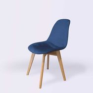 Woodesk SND3024 Mavi Dallas Ağaç Ayaklı Sandalye