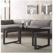 Wood'n Love Ada Premium Metal Ayaklı Siyah Orta Sehpa