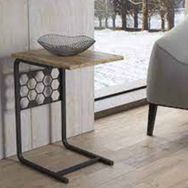 Wood'n Love Fabio Premium Altıgen Desen Metal C Siyah Sehpa