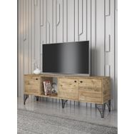 Wood'n Love Hira 160 cm Atlantik Çam-Siyah Tv Ünitesi
