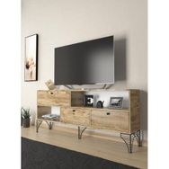 Wood'n Love Katre 150 cm Çam-Siyah Tv Ünitesi