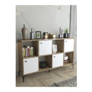 Wood'n Love Satürn 4 Kapaklı Metal Ayaklı Çok Amaçlı Atlantik Çam Siyah Dolap Konsol