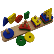 Woodoy 007KR Beşli Geometrik Şekil Renkli Oyuncak