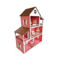 Woody Life Ahşap Çocuk Oyun Evi Pembe Lol Miniş Uyumlu Oyuncak