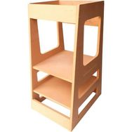 Woody Life Montessori Çocuk Naturel Renkli Öğrenme Kulesi Eğitici Ahşap Oyuncak