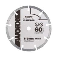 Worx WA5048 115x9.5 mm Fayans, Seramik, Mermer Kesme Soketli Elmas Daire Testere Bıçağı
