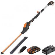 Worx WG252E Li-ion Tek Akülü 45 cm Profesyonel Teleskobik Saplı 20 Volt 2.0 Ah Açı Ayarlı Çit Budama Makinesi