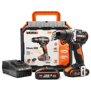 Worx WX102 20 V 2.0 Ah Li-İon Çift Akülü Kömürsüz Profesyonel Şarjlı Matkap