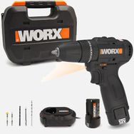 Worx WX121 12 Volt 2.0 Ah Li-Ion Çift Akülü Kömürsüz Profesyonel Şarjlı Darbeli Matkap ve 5 Parça Aksesuar