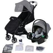 Wow Kabin Boy Tek Elle Kolay Katlanır Travel Bebek Arabası Autofold Grey Black