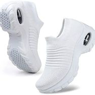WOWEI Slip On Sade Beyaz Unisex Spor Ayakkabı