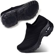 WOWEI Slip On Sade Siyah Unisex Spor Ayakkabı