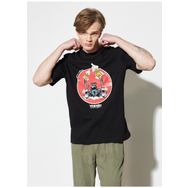 Wrangler W231237001 Bisiklet Yaka Siyah Erkek T-Shirt