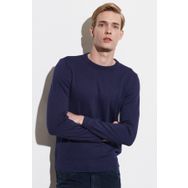 Wrangler W8A02P114 Knitwear Crew Neck Bisiklet Yaka Regular Fit Düz Lacivert Erkek Kazak