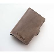 Wrapsol Çiftli Vizon Deri Mekanizmalı Cüzdan