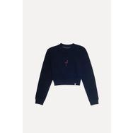 WWF Market Flamingo - Siyah Crop Sweatshirt