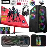 Xaser XSR455 i5-10400F 16GB RAM 256GB SSD 8GB RX 580 FreeDOS 23.8 inç Monitör Oyun Bilgisayarı