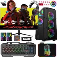 Xaser XSR505 Ryzen 7 5700X 32GB RAM 1TB SSD 8GB RX 580 FreeDOS 27 inç Monitör Oyun Bilgisayarı