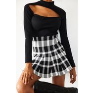 Xhan 02 1KZK3-10787 Kadın Siyah Degaje Detaylı Bluz