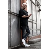 Xhan 1KXE1-44339-02 Erkek Siyah Fermuar Detaylı T-Shirt