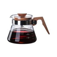Xhltd Brewer Clear Ahşap El Damla Cam Demlik