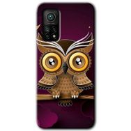 Xiaomi Mi 10 T Hd Desen Baskılı Owl Bird Branch Arka Kapak Kılıf