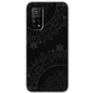 Xiaomi Mi 10 T Hd Desen Baskılı Siyah Mandala Arka Kapak Kılıf