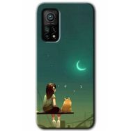 Xiaomi Mi 10 T Pro Hd Desen Baskılı Kedili Kız Arka Kapak Kılıf