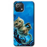 Xiaomi Mi 11 Çılgın Kedi Baskılı Uyumlu Silikon Kılıf