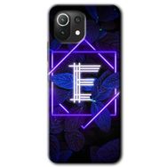 Xiaomi Mi 11 Dark Neon Yaprak E Harfi Baskılı Uyumlu Silikon Kılıf